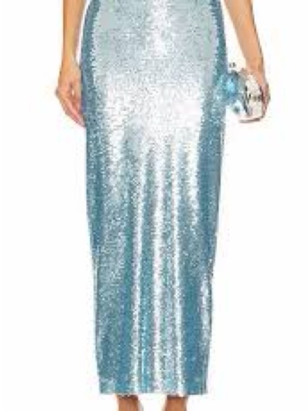 Light Blue Sequin Maxi Skirt